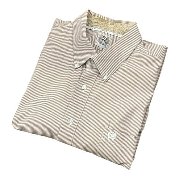 Cinch Mens Size Long Sleeve Button Up Casual Western Shirt Size XL - Picture 10 of 10